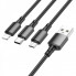 Кабель BOROFONE BX72 3-in-1 charging cable(iP+Type-C+Micro) Black (6974443384666) (19750)