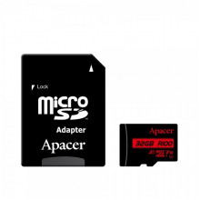 Карта пам'яті microSDHC (UHS-1) Apacer 32Gb class 10 V10 A1 R100MB/s (adapter SD) (AP32GMCSH10UB-R) (8750)