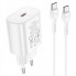 Мережевий зарядний пристрій з кабелем HOCO N22 Jetta PD25W charger set(Type-C to Type-C)(EU) White (6931474760081) (14850)