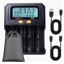 Универсальное зарядное устройство PowerKan PD4 4 канала с экраном под 18650 (21850)