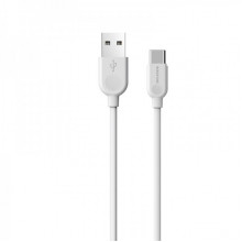 Кабель BOROFONE BX14 USB to Type-C 2.4A, 3m, PVC, TPE connectors, White (6957531090397) (18950)