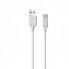 Кабель BOROFONE BX14 USB to Type-C 2.4A, 3m, PVC, TPE connectors, White (6957531090397) (18950)