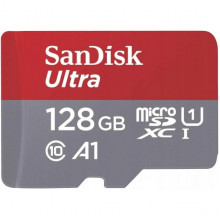 Карта пам'яті microSDXC (UHS-1) SanDisk Ultra 128Gb class 10 A1 (140Mb/s) (adapter SD) Imaging Packaging (SDSQUAB-128G-GN6IA) (18760)