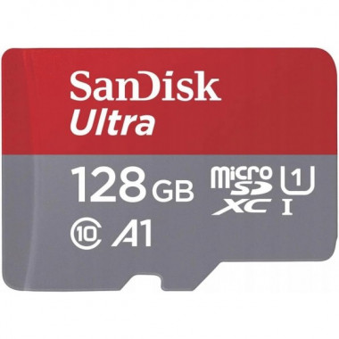Карта пам'яті microSDXC (UHS-1) SanDisk Ultra 128Gb class 10 A1 (140Mb/s) (adapter SD) Imaging Packaging (SDSQUAB-128G-GN6IA) (18760)
