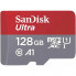 Карта пам'яті microSDXC (UHS-1) SanDisk Ultra 128Gb class 10 A1 (140Mb/s) (adapter SD) Imaging Packaging (SDSQUAB-128G-GN6IA) (18760)