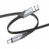 Кабель HOCO U119 USB to Type-C 5A, 1.2m, nylon, aluminum connectors, Black (6942007605007) (19760)