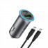 Автомобільний зарядний пристрій ACEFAST B16 95W (USB-A+USB-C) dual port metal car charger set (P5) Metal Gray (6974316285304) (19860)
