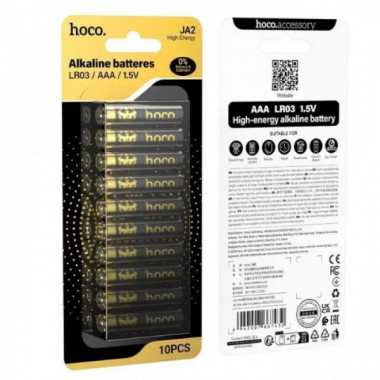 Щелочные мизинчиковые батареи HOCO JA2 Alkaline LR03 (AAA) (10 шт.) (20960)