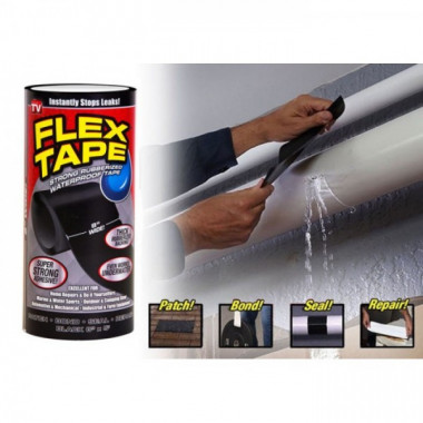 Прочная, прорезиненная, водонепроницаемая лента Flex Tape 20х150 см (большой) (14170)