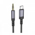 Аудіокабель BOROFONE BL24 Type-C to 3.5mm male, nylon braid, 1m, Metal Grey (6941991118982) (15270)