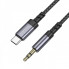 Аудіокабель BOROFONE BL24 Type-C to 3.5mm male, nylon braid, 1m, Metal Grey (6941991118982) (15270)