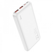 Зовнішній акумулятор HOCO J101 Astute 22.5W fully compatible power bank(10000mAh) White (6931474782489) (17270)
