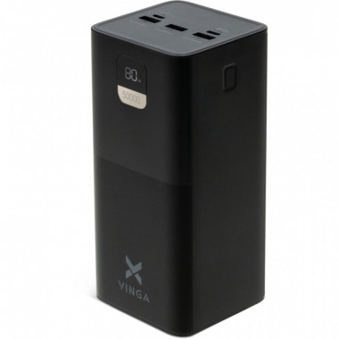 Батарея универсальная Vinga 50000 mAh 22.5W Display Black (VPBB5022) (22370)
