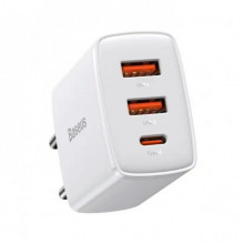 Мережевий зарядний пристрій Baseus Compact Quick Charger 2U+C 30W EU White (CCXJ-E02) (370)