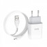 Мережевий зарядний пристрій з кабелем HOCO C73A Glorious dual port charger set(Micro) 12W White (6931474713063) (470)