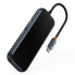 USB-хаб Baseus AcmeJoy 5-Port Type-C HUB Adapter（Type-C to USB3.0*2+USB2.0*1+Type-C PD&Data *1+RJ45*1）Dark Gray (WKJZ010113) (14670)