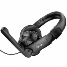 Наушники игровые с микрофоном HOCO W103 Magic tour AUX / USB проводные, с оголовьем Черные (18670)