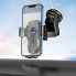 Автотримач для телефона з БЗП HOCO HW3 Wise automatic induction wireless fast charging car holder(center console) Black (6931474791849) (14870)