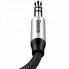 Аудіокабель Baseus M30 3.5mm male to 3.5mm male, nylon braid, 1m Silver+Black (CAM30-BS1) (18870)
