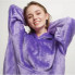 Толстовка-плед с капюшоном Huggle Hoodie Ultra Plush Blanket | Плюшевая кофта | Плед с рукавами Oversize Фиолетовый (17970)