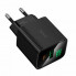 Сетевое зарядное устройство адаптер HOCO CS84A 1USB/1Type-C, 30W, поддержка быстрой зарядки PD/QC/FCP/AFC Черный (18970)
