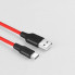 Кабель HOCO X21 USB to Type-C 2A, 1m, silicone, TPE connectors,  Black+Red (6957531071419) (20180)