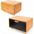 Хлібниця Kamille Black&Wood бамбукова 36х26х23см зі сталевою кришкою (3180)