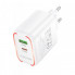 Мережевий зарядний пристрій BOROFONE BA89A Destello PD30W+QC3.0 charger (EU) White (6941991119361) (380)