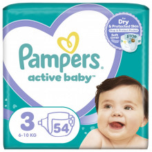 Подгузники Pampers Active Baby Размер 3 (6-10 кг) 54 шт (8001090948977) (7480)