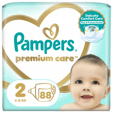 Подгузники Pampers Premium Care Розмір 2 (4-8 кг) 88 шт (8006540857717) (7580)