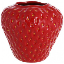 Ваза керамічна Strawberry Ø18х17см, червона (18190)