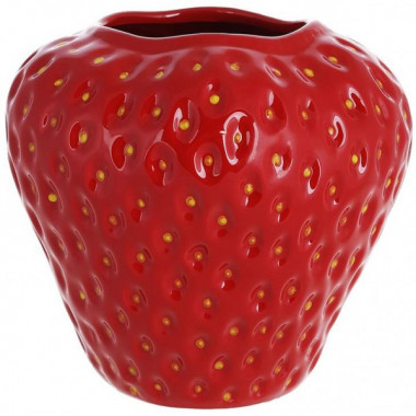 Ваза керамічна Strawberry Ø18х17см, червона (18190)