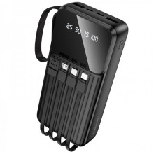 Зовнішній акумулятор BOROFONE BJ76A Smart power bank with 4 cables(20000mAh) Black (6941991120053) (21190)