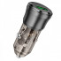 Автомобільний зарядний пристрій BOROFONE BZ23 Noble single-port QC3.0 car charger Transparent Black (6941991106903) (17390)