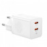 Мережевий зарядний пристрій Baseus GaN5 Pro Fast Charger C+C 40W EU White (CCGP180102) (390)