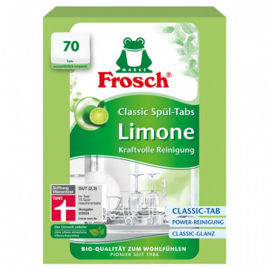 Таблетки для посудомоечных машин Frosch Лимон 70 шт. (4001499958694) (8390)
