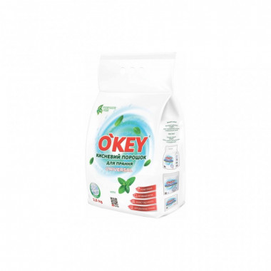 Стиральный порошок O'KEY Universal Кислородный Мята 2.8 кг (4820049384833) (15590)