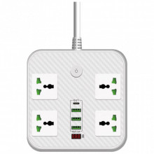 Сетевой фильтр питания Voltronic TВ-Т90, 4роз, 3*USB White (ТВ-Т90-White) (18690)