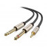 Аудіокабель UGREEN AV126 3.5mm TRS to Dual 6.35mm TS Audio Cable 2m (Gray)(UGR-10615) (UGR-10615) (19690)