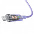 Кабель Baseus Explorer Series Fast Charging Cable with Smart Temperature Control USB to iP 2.4A 1m Purple (CATS010005) (14790)