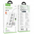 Мережевий подовжувач HOCO AC22 Sunlight 4-bit (PD30W/1C3A) desktop socket (EU/GER) (1.5 m) White (6942007629799) (19790)