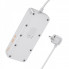 Мережевий подовжувач HOCO AC22 Sunlight 4-bit (PD30W/1C3A) desktop socket (EU/GER) (1.5 m) White (6942007629799) (19790)