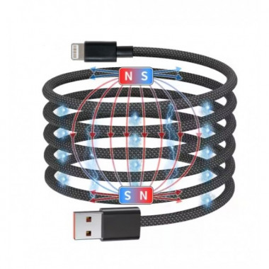 Кабель NN SN4 Magnetic Usb lightning 1m 100W grey (NNSN4) (14890)