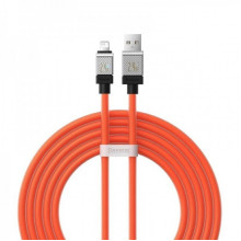 Кабель Baseus CoolPlay Series Fast Charging Cable USB to iP 2.4A 1m Orange (CAKW000407) (14990)