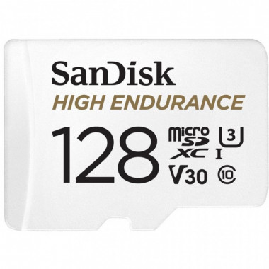 Карта памяти SanDisk 128GB microSDXC class 10 UHS-I U3 V30 High Endurance (SDSQQNR-128G-GN6IA) (18201)