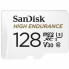 Карта памяти SanDisk 128GB microSDXC class 10 UHS-I U3 V30 High Endurance (SDSQQNR-128G-GN6IA) (18201)