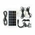 Фонарь аккумуляторный 1 LED 5 W + 22 SMD, выносная солнечная панель, выносные 2 led лампы, кабель для зарядки телефона-планшета (9201)
