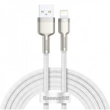 Кабель Baseus Cafule Series Metal Data Cable USB to IP 2.4A 2m White (CALJK-B02) (18301)
