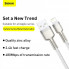 Кабель Baseus Cafule Series Metal Data Cable USB to IP 2.4A 2m White (CALJK-B02) (18301)