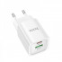 Мережевий зарядний пристрій HOCO C149A Charm PD30W+QC3.0 charger (EU) White (6942007630337) (401)